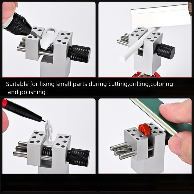 Spherical Rotating Bench Top Vise Metal Base 360 Degree Clamp Adjustable Silicone Protective Sleeves Ideal for Hobby Craft Jewelry Electronics Watch Model — view 5