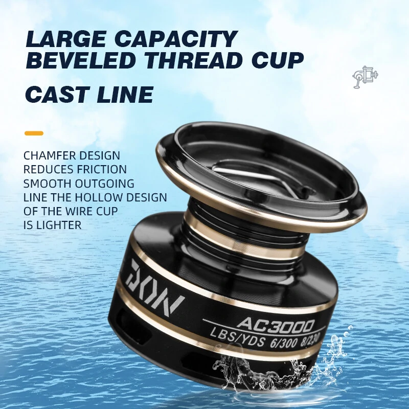 Spinning Fishing Reel AC4000-6000 Series Sea Rod Fishing Reel  5.2:1 High-Speed Gear Lightweight Reel Tackle Equipment Fishing Swivel Coil — view 3