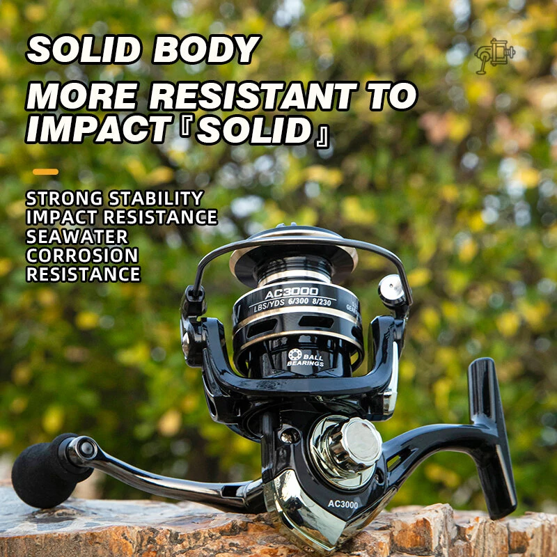 Spinning Fishing Reel AC4000-6000 Series Sea Rod Fishing Reel  5.2:1 High-Speed Gear Lightweight Reel Tackle Equipment Fishing Swivel Coil — view 5