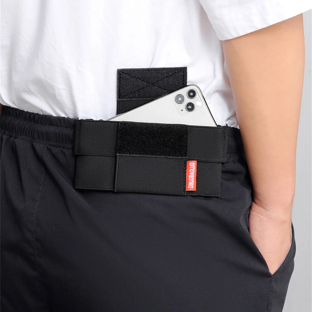 Sports Portable Elastic Mobile Phone Waist Bag Multi-layer Storage Bag for Outdoor Work Travel — image 1