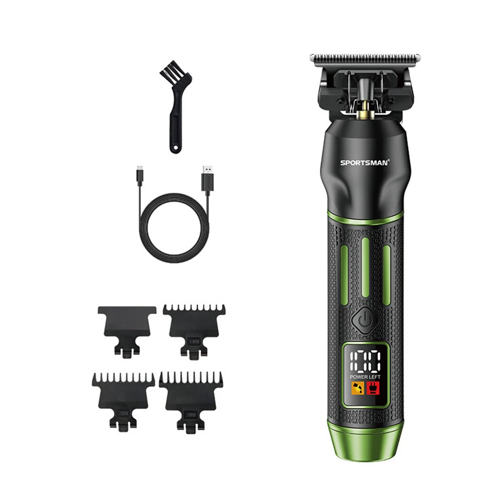 SPORTSMAN SM-750 Professional Hair Clipper Rechargeable Electric Trimmer with Smart Display Hair Clipper Electric Pro Barber Cordless HairCut Machine
