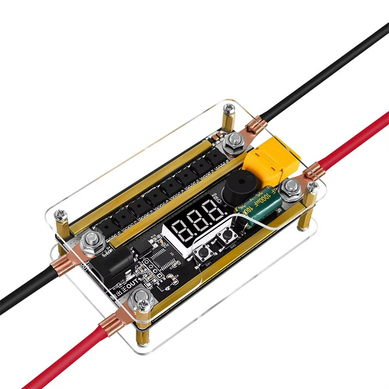 Spot Welder Kit Digital Control Board 2400A Peak Current 99 Adjustable Gears 8-24V High Precision Welding for 18650 Battery Nickel Sheets