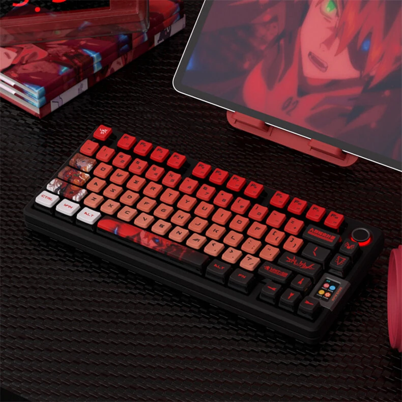 SPYSELF 122 Keys EVA Asuka PBT Pudding Keycap Set OEM Profile Five-sided Sublimation Translucent Custom Keycaps for Mechanical Keyboards — view 3