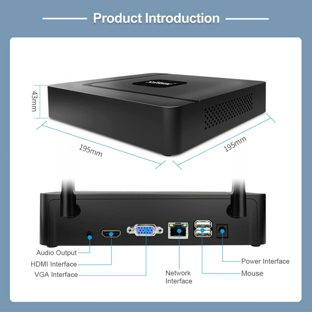 SriHome NVS003 5MP Ultra HD Network Video Recorder 16 Channel NVR VGA Video Output Smart Motion Detections Instant Alerts Two-Way Audio Surveillance Hard Disk Recorder for Home Security — view 6