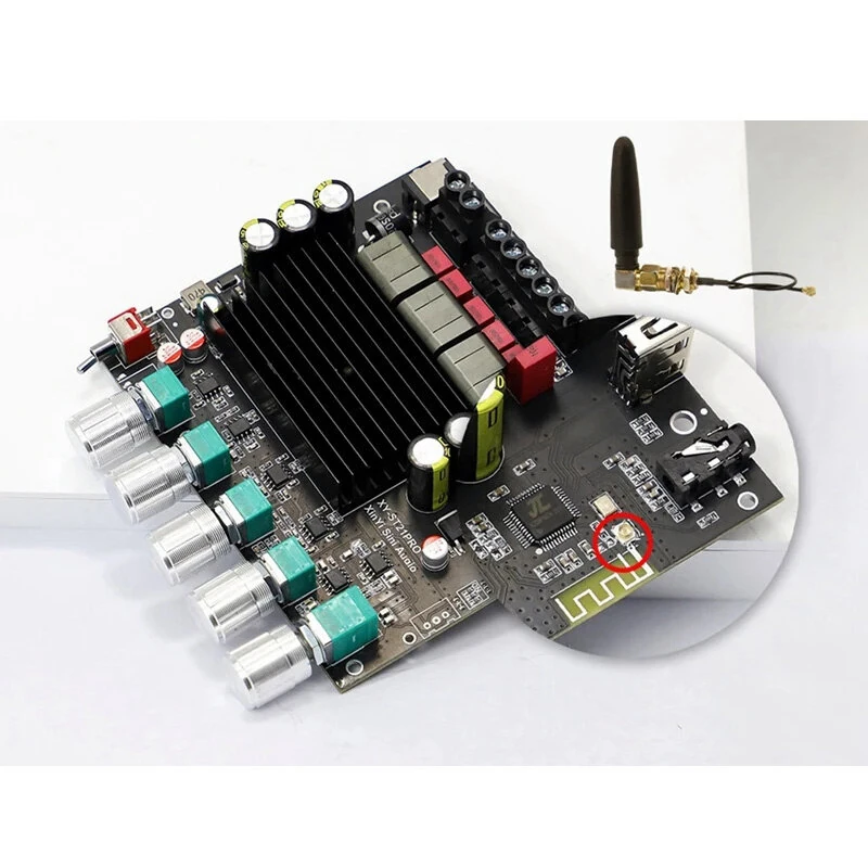 ST21PRO bluetooth Digital Audio Power Amplifier Board 2.1 Channel 100Wx2 + 200W Subwoofer TPA3221 High-Power Advanced Sound Quality — view 4