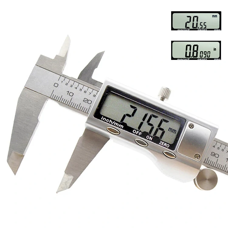 Stainless Steel Digital metal Fraction Caliper 150mm mm/ Inch High Precision large LCD display Vernier Caliper — Pricio