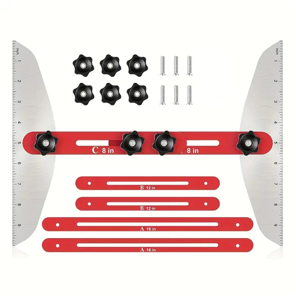 Stair Tread Gauge Template Tool Aluminum Alloy Stair Tread Jig for Stairs / Risers / Partitions / Self and Cutting Drywall