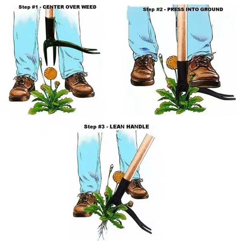 Stand Up Weed Puller Hand Operated Deep Root Removal Tool Easy to Use Ideal for Garden Lawn Maintenance Environmentally Friendly — view 4