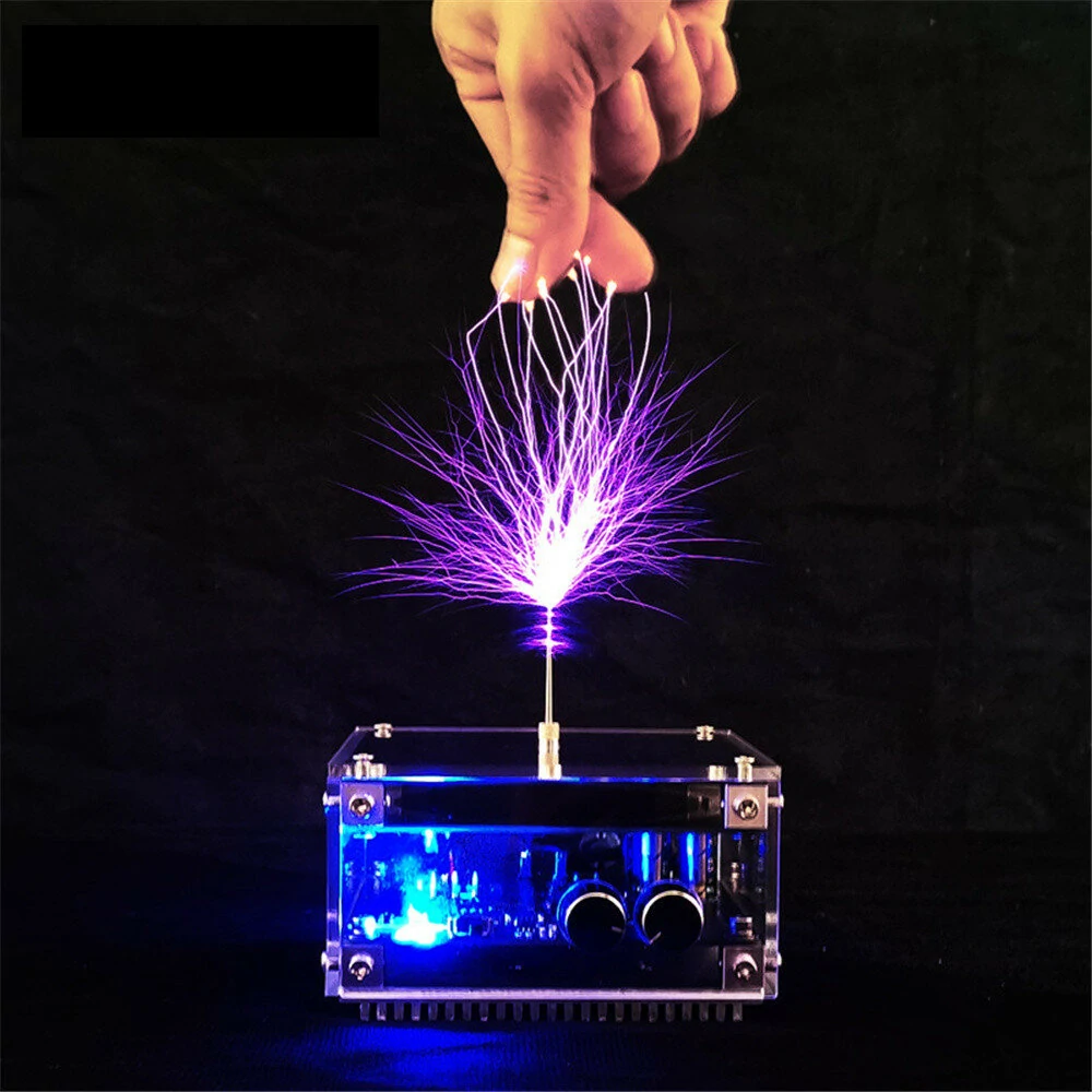 Stark Long Arc And Bluetooth Music Dual Mode Music Tesla Coil Palm Flash Bluetooth Flash Length 10CM Science Toys — view 2