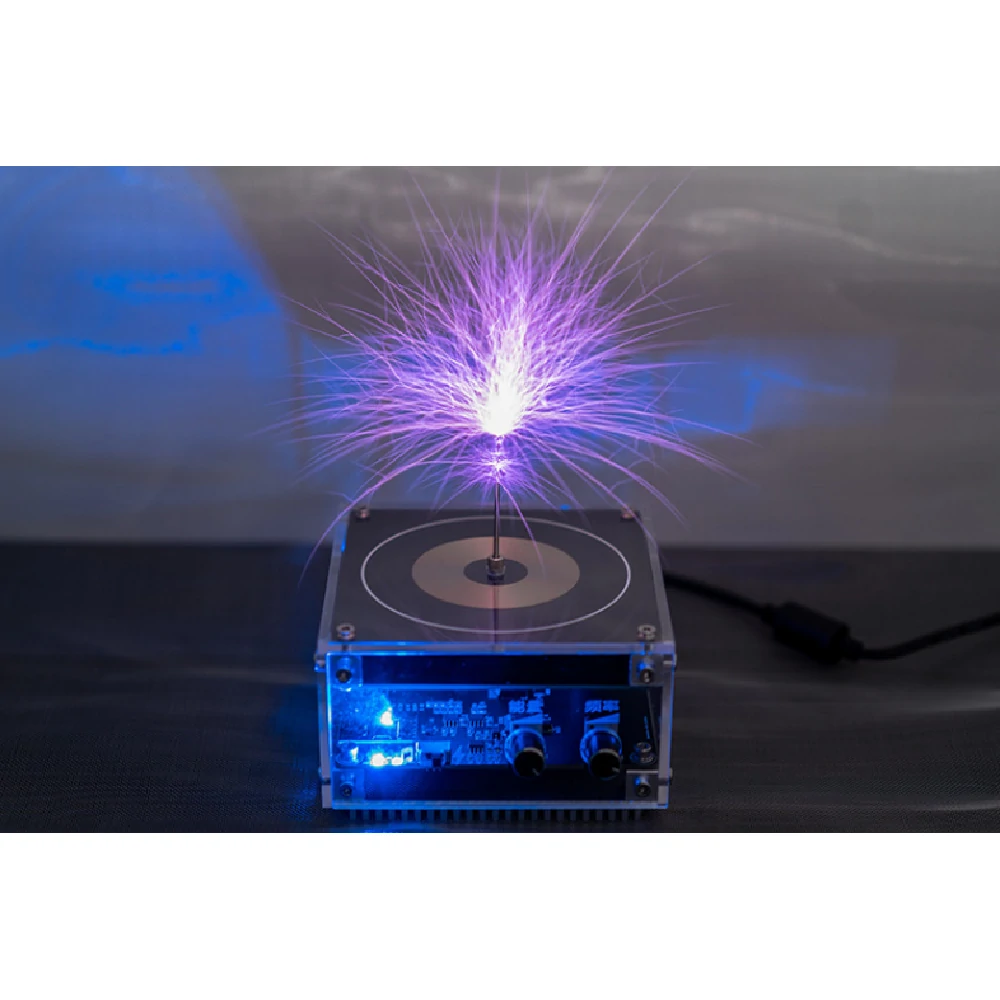 Stark Long Arc And Bluetooth Music Dual Mode Music Tesla Coil Palm Flash Bluetooth Flash Length 10CM Science Toys — view 6