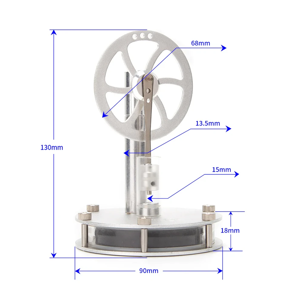 STARPOWER QX-DWCL-01 Low Temperature Hot Air Stirling Engine Kit Steam Heat Education Model Physics Experiment Science Discovery Toys Toy Fully Assembled — view 4