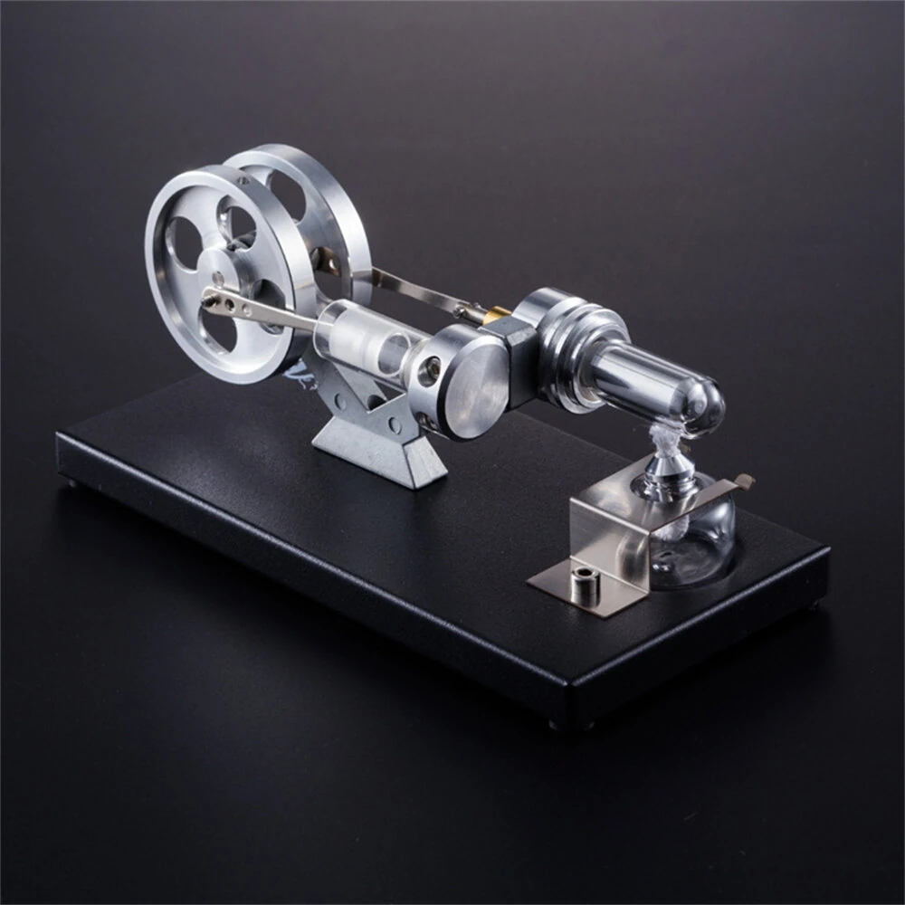 StarPower QX-SL-01 Hot Air Stirling Engine Model with Wooden / Metal Base DIY Generator Physics Experiment Science Education Toys — view 5