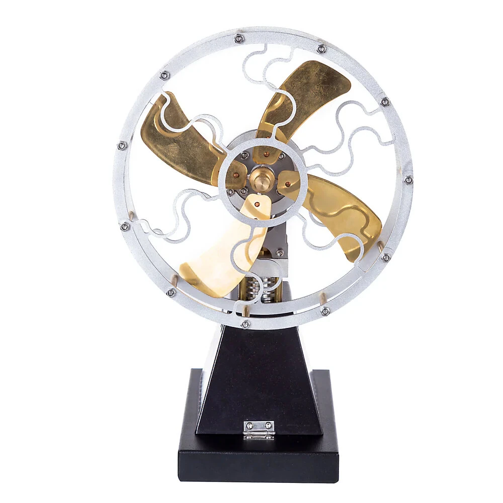 STARPOWER YH003 Vintage 4-Blades Heat Powered Thermal Stove Fan Stirling Engine Model Physics Science Discovery Experiment Gift Collection Toys — view 3