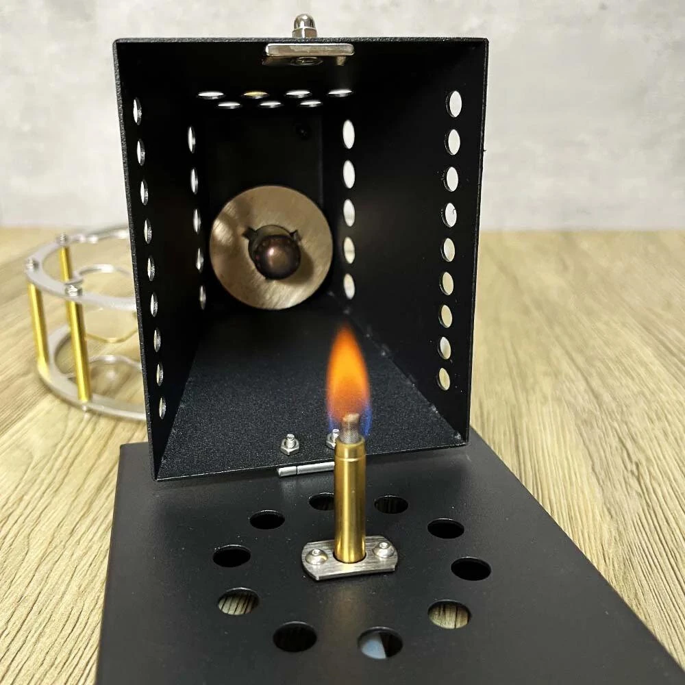STARPOWER YH003 Vintage 4-Blades Heat Powered Thermal Stove Fan Stirling Engine Model Physics Science Discovery Experiment Gift Collection Toys — view 8