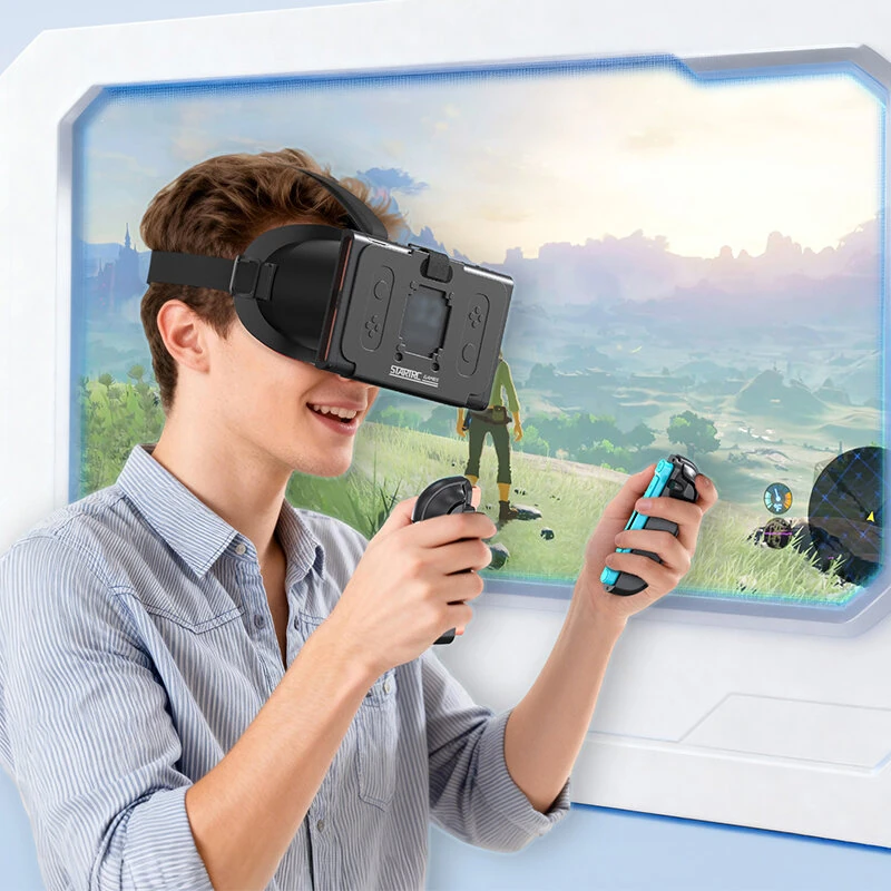 STARTRC GAMES Switch 2 VR Headset 3D Stereo Glasses Helmet with Adjustable Interpupillary/Object Distance Soft Sponge Face Mask 3D Game Console Accessory — view 2
