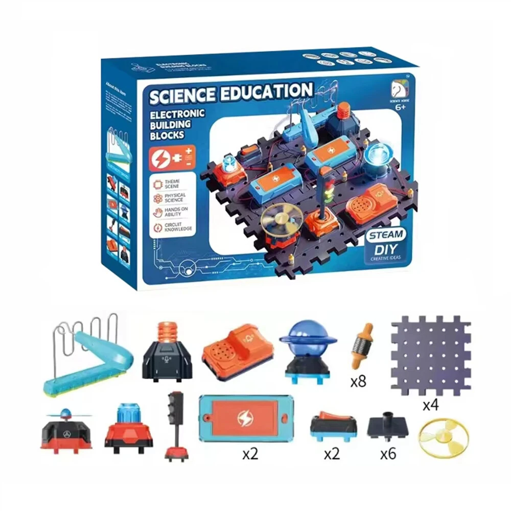 Stem Electronic Building Blocks Physics Circuit 128 Build Modes Assembly Science Experimental Equipment Circuit Education Physics Toys — view 3