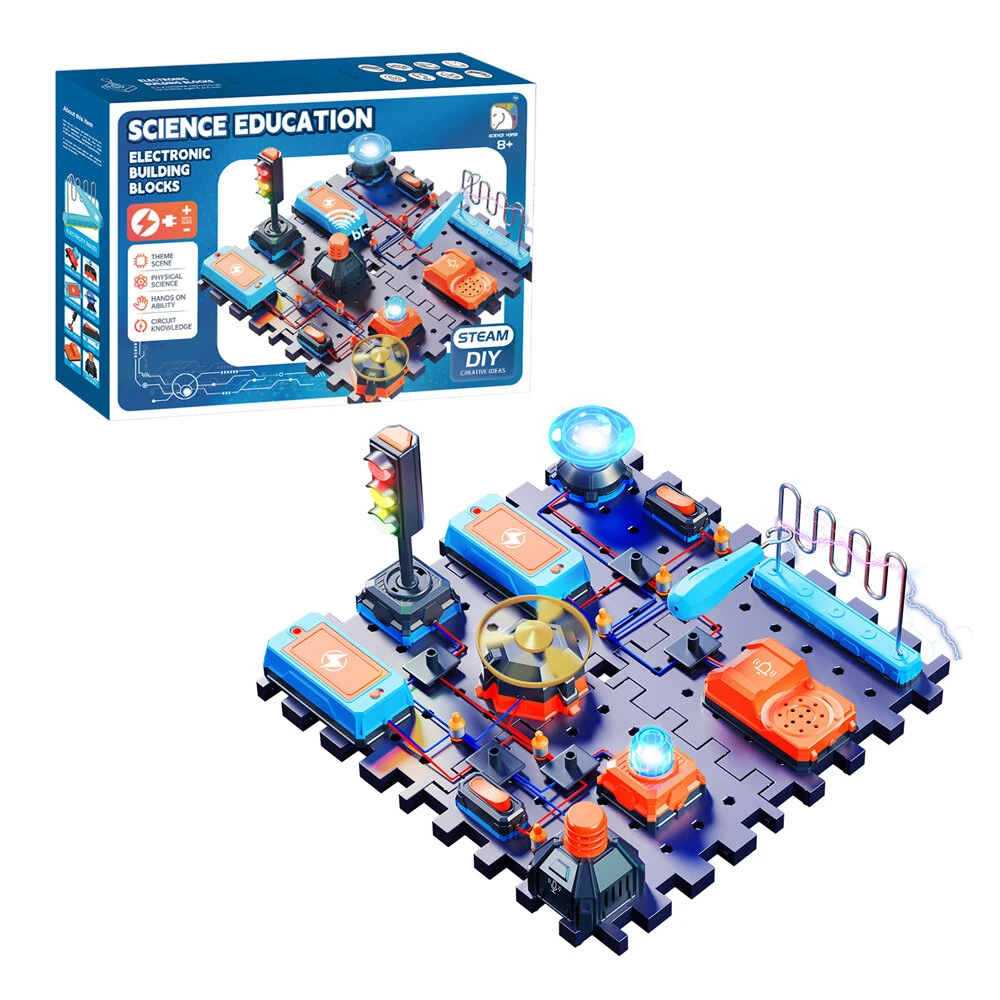 Stem Electronic Building Blocks Physics Circuit 128 Build Modes Assembly Science Experimental Equipment Circuit Education Physics Toys — view 5