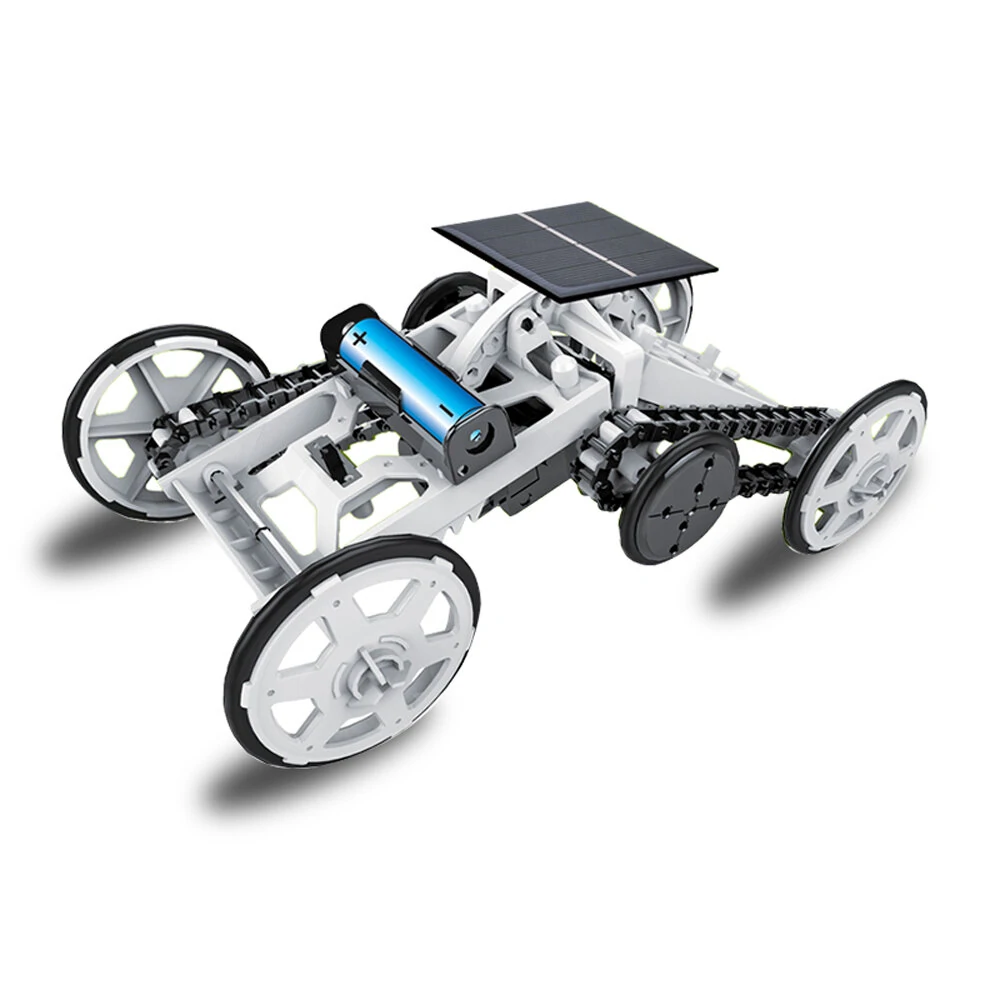 STEM Toy 4WD Car DIY Climbing Vehicle Motor Car Educational Solar Powered Car Engineering Car for Kids&Teens, Science Building Toys, Gifts Toys for 6-12 Year Old Boys Girls — view 2