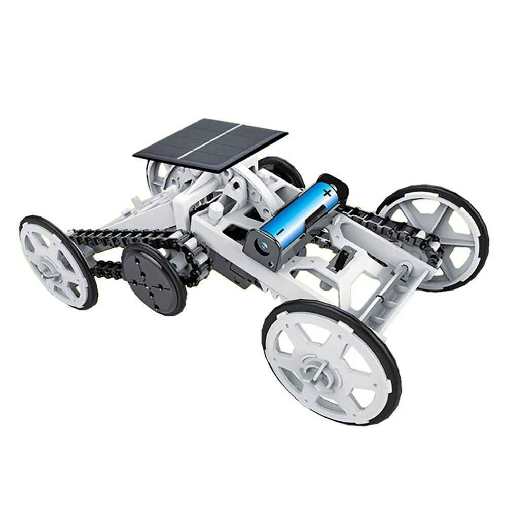 STEM Toy 4WD Car DIY Climbing Vehicle Motor Car Educational Solar Powered Car Engineering Car for Kids&Teens, Science Building Toys, Gifts Toys for 6-12 Year Old Boys Girls — view 3