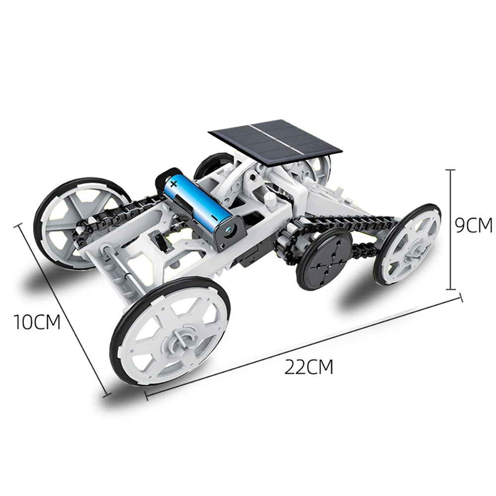 STEM Toy 4WD Car DIY Climbing Vehicle Motor Car Educational Solar Powered Car Engineering Car for Kids&Teens, Science Building Toys, Gifts Toys for 6-12 Year Old Boys Girls — view 6