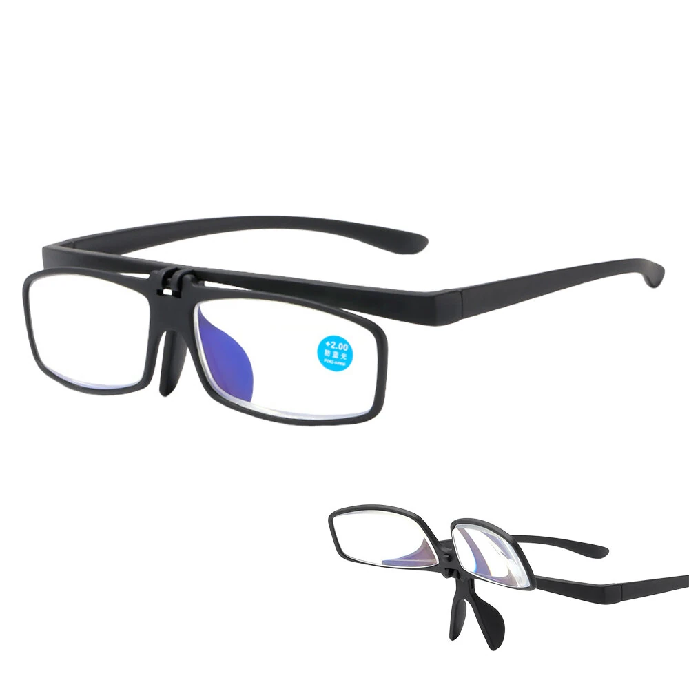 Stylish Anti-blue Light Flip Up Reading Glasses for Men Women Lightweight Comfy Presbyopia Eyeglasses — view 9