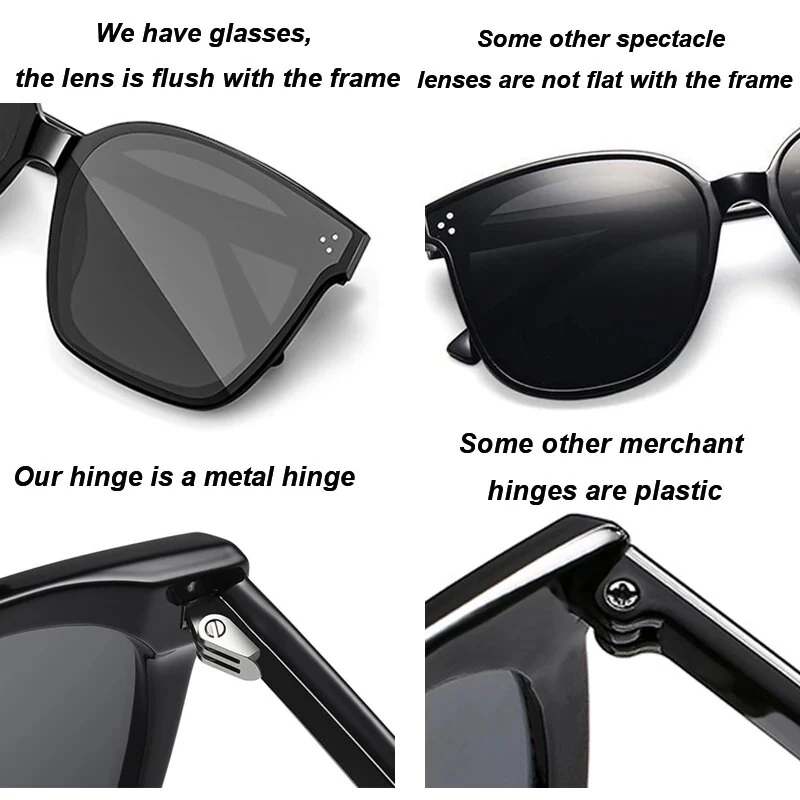 Stylish Oversized Black Sunglasses Lightweight PC Frame UV Protection Anti Glare Function for Chic Daily Wear Travel — view 3