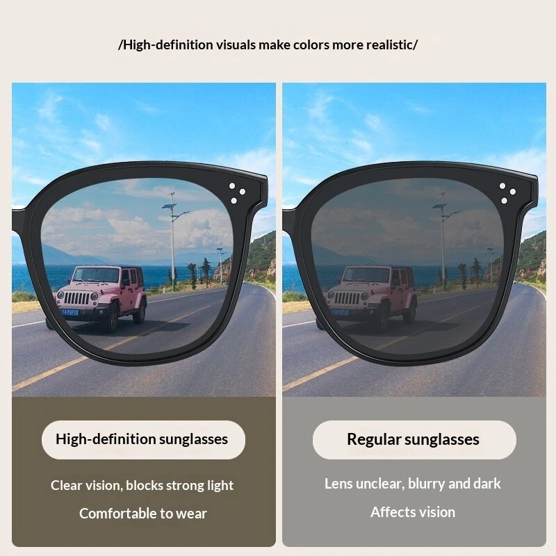 Stylish Oversized Black Sunglasses Lightweight PC Frame UV Protection Anti Glare Function for Chic Daily Wear Travel — view 4