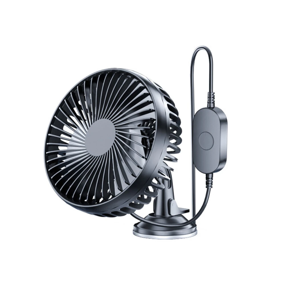 Suction Cup Car Cooling Fan USB Rechargeable 360° Rotation 3 Speed Adjustment Low Noise Strong Wind Universal Vehicle Fan — view 7