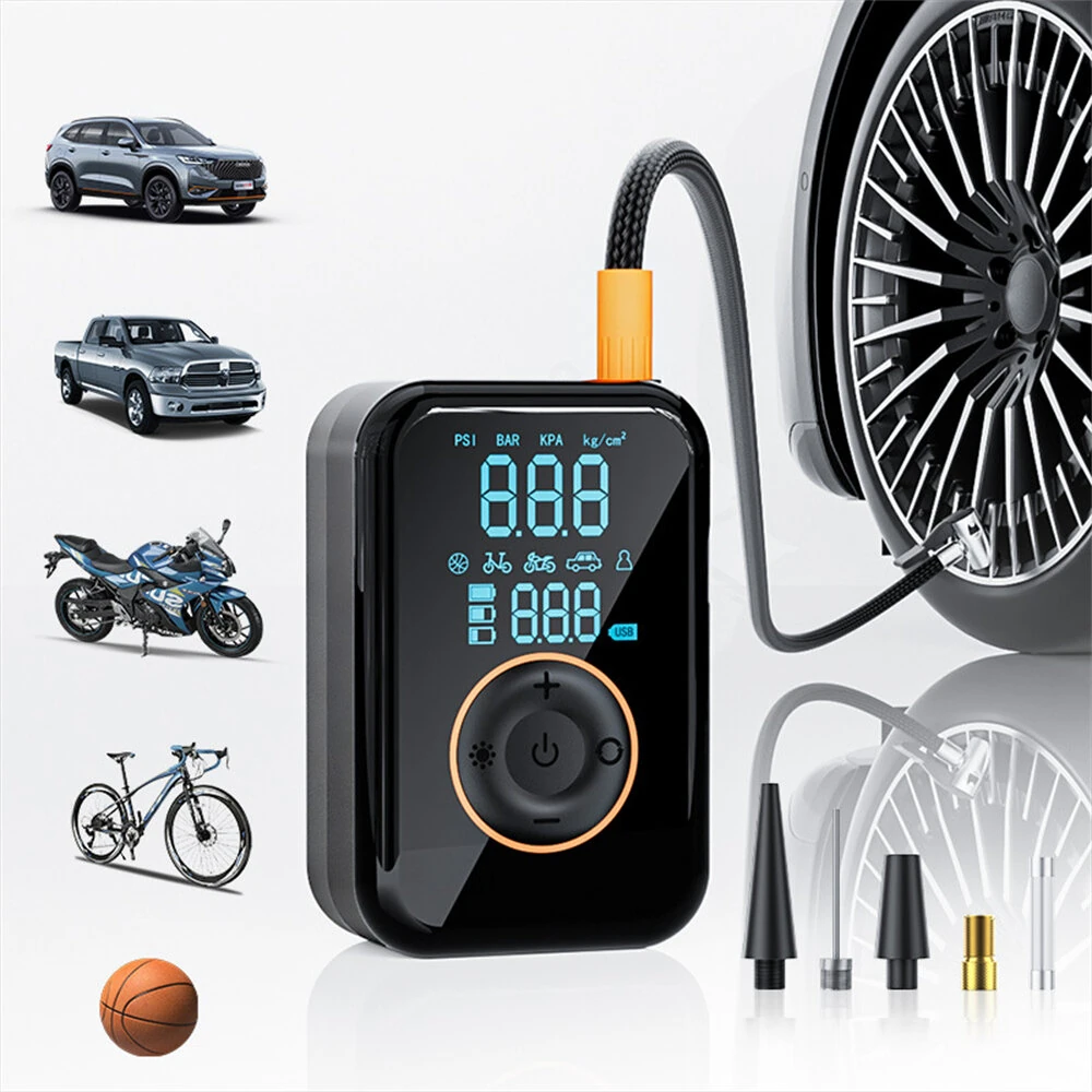 SUITU 7.4V Multi-Functional Portable Wireless Air Pump High-Pressure Digital Display for Car Motorcycle Tires Ball Fast Inflation — view 2