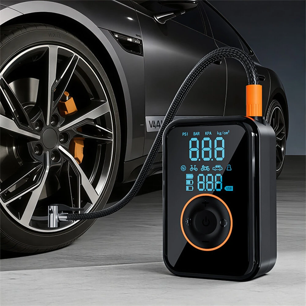 SUITU 7.4V Multi-Functional Portable Wireless Air Pump High-Pressure Digital Display for Car Motorcycle Tires Ball Fast Inflation — view 3