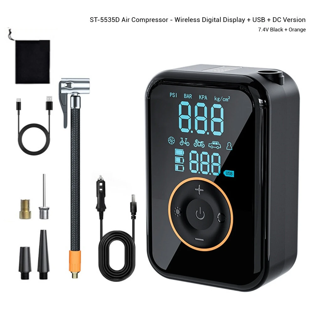 SUITU 7.4V Multi-Functional Portable Wireless Air Pump High-Pressure Digital Display for Car Motorcycle Tires Ball Fast Inflation — view 9