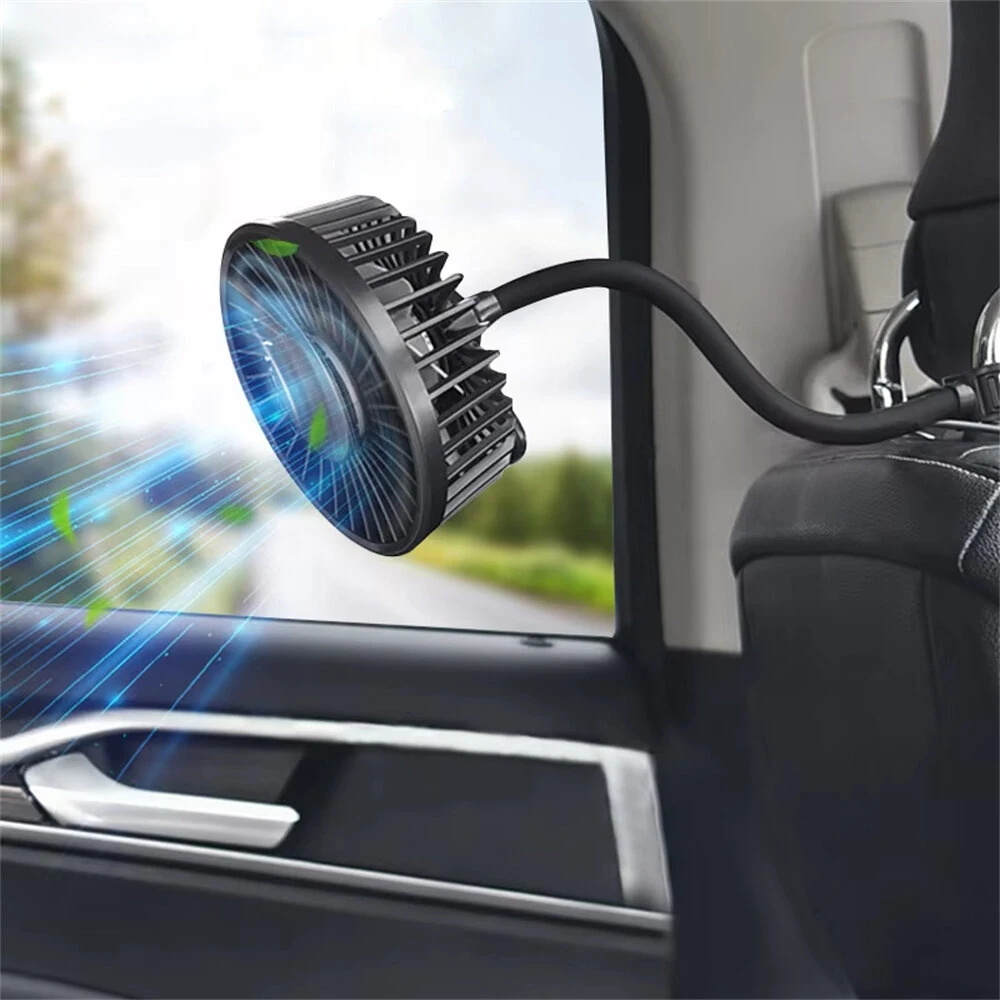 SUITU Car Hose Fan 3-Speed 360° Adjustment USB Powered Rear Seat Universal Vehicle Cooling Fan — view 4