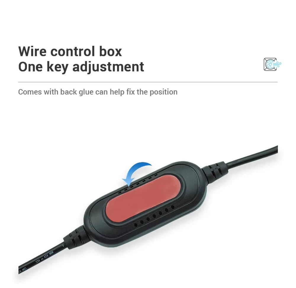 SUITU Car Hose Fan 3-Speed 360° Adjustment USB Powered Rear Seat Universal Vehicle Cooling Fan — view 6