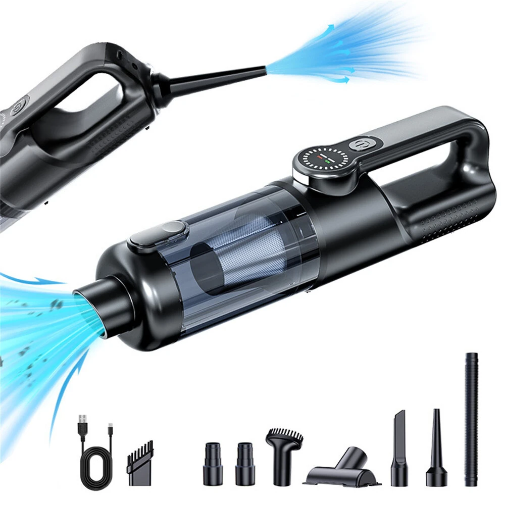 Suitu ST-126Plus High Power Handheld Vacuum Cleaner 18000Pa Suction 6000mAh Battery Rechargeable Cordless Mini Air Duster LED Display Portable for Car Home Office Cleaning Pet Hair Removal — Suitu