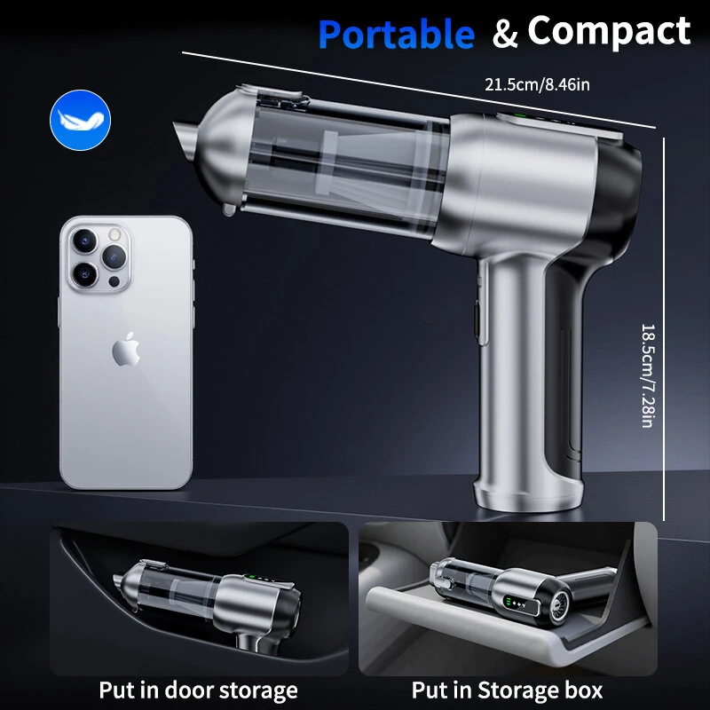 Suitu ST-6702APlus Cordless Car Vacuum Cleaner 18KPa Powerful Suction 9-in-1 Handheld Air Duster & Blower Portable Rechargeable for Auto Detailing — view 8