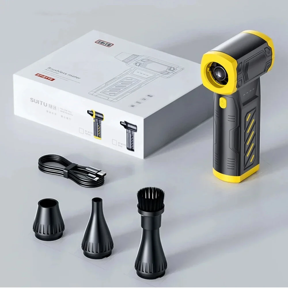 SUITU ST-8119 Handheld Wireless Dust Blower 130000RPM High Speed Brushless Motor Rechargeable Violent Turbo Fan Compressed Air Duster — view 7