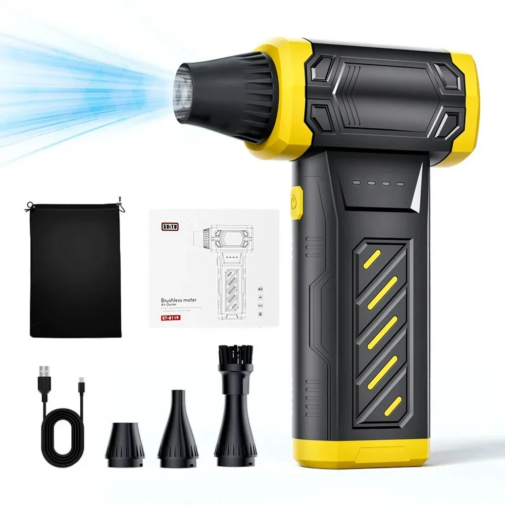 SUITU ST-8119 Handheld Wireless Dust Blower 130000RPM High Speed Brushless Motor Rechargeable Violent Turbo Fan Compressed Air Duster — view 9