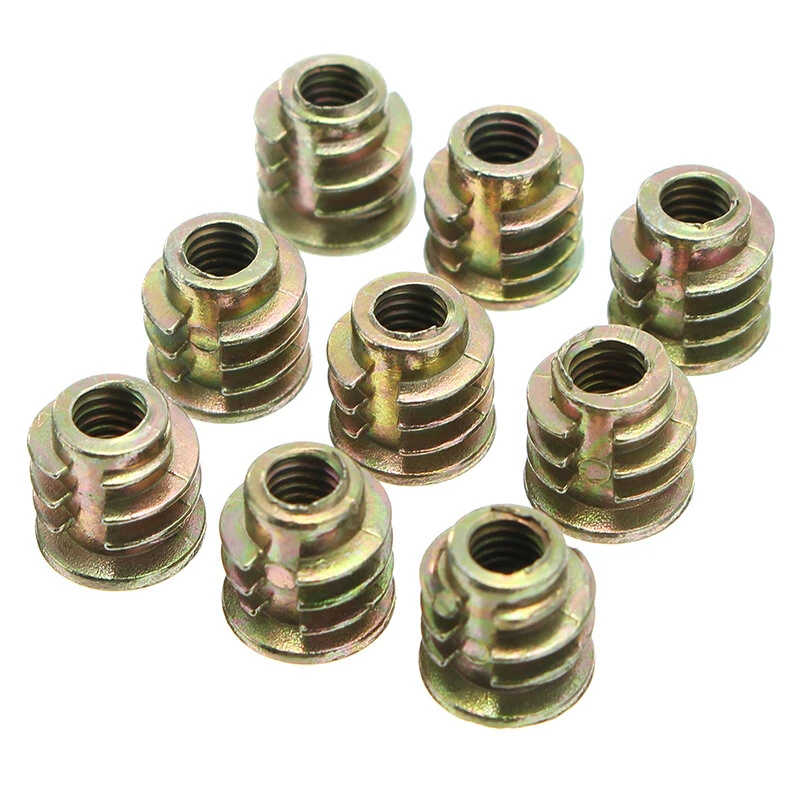 Suleve 50Pcs M4ZN1 M4 8mm Zinc Alloy Wood Furniture Hex Socket Drive Head Screw-in Threaded Insert Nut — view 6