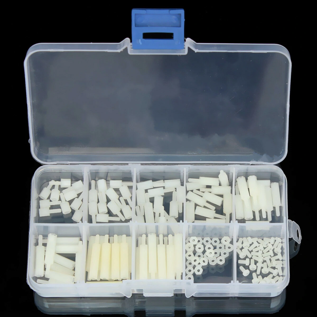 Suleve™ M2NH2 M2 Nylon Screw White Hex Screw Nut Nylon PCB Standoff Assortment — Suleve