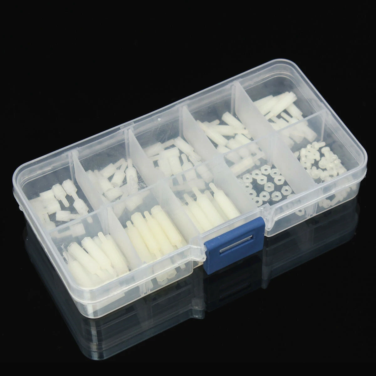 Suleve™ M2NH2 M2 Nylon Screw White Hex Screw Nut Nylon PCB Standoff Assortment — view 10
