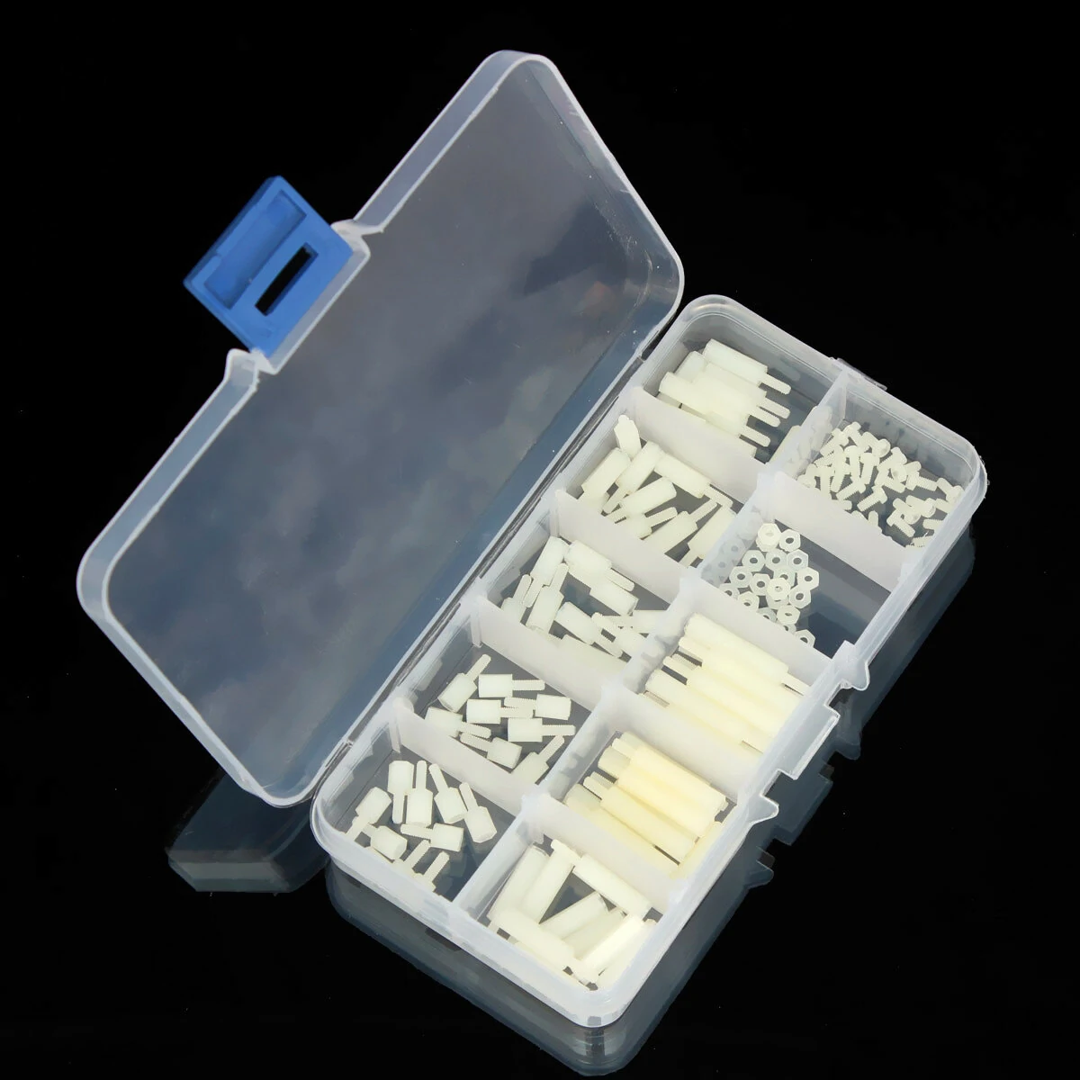 Suleve™ M2NH2 M2 Nylon Screw White Hex Screw Nut Nylon PCB Standoff Assortment — view 7