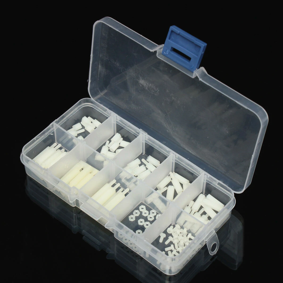 Suleve™ M2NH2 M2 Nylon Screw White Hex Screw Nut Nylon PCB Standoff Assortment — view 8