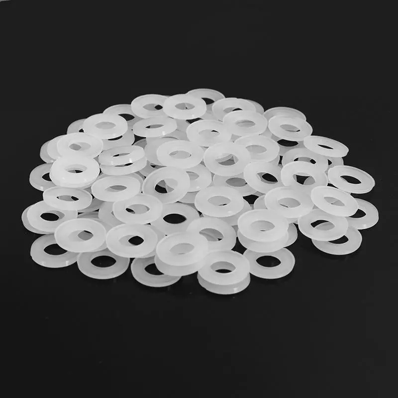 Suleve™ MXNW2 100pcs M2 M3 M4 M5 White Nylon Flat Washer Gasket Thickness 1mm — view 5
