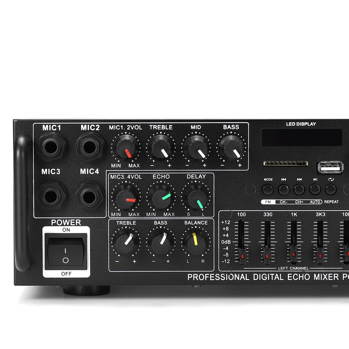 Sunbuck bluetooth Stereo Amplifier 2 Channel HiFi Audio Power Amplifier Remote Control USB SD FM 220V EU Plug — view 6