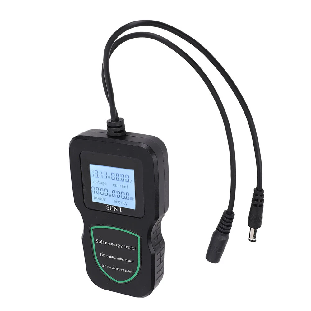 SUNI Solar Energy Tester MPPT Power Analyzer 48V Portable Lightweight PC Material Solar Panel Performance Diagnostic Voltage Current Measurement Clear LCD Display — view 4