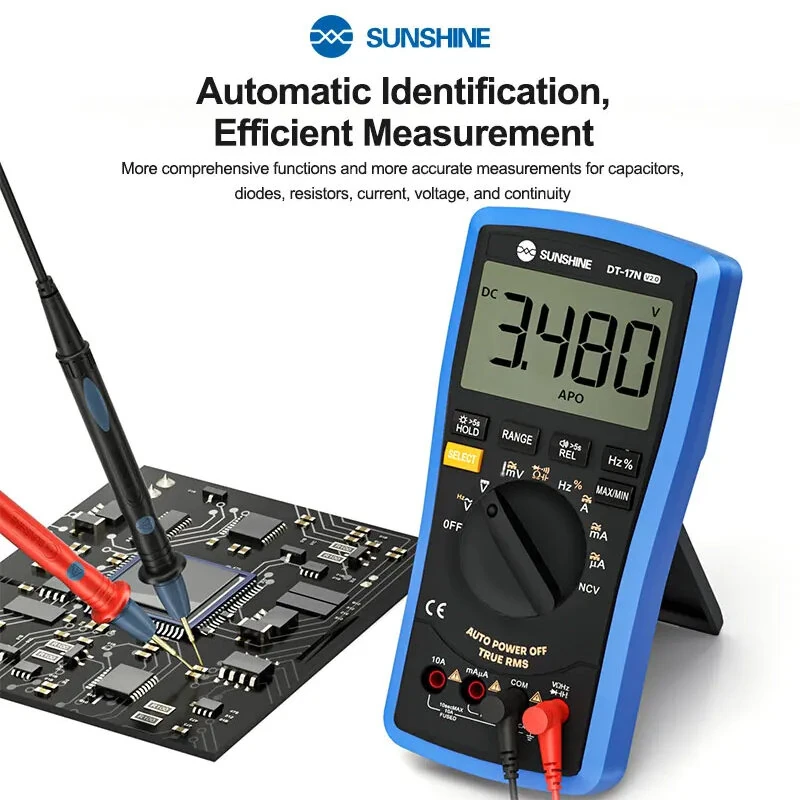 SUNSHINE DT-17N Auto Range Digital Multimeter True RMS 5999 Counts High-Precision Instrument Tester for Repair Tools — view 4