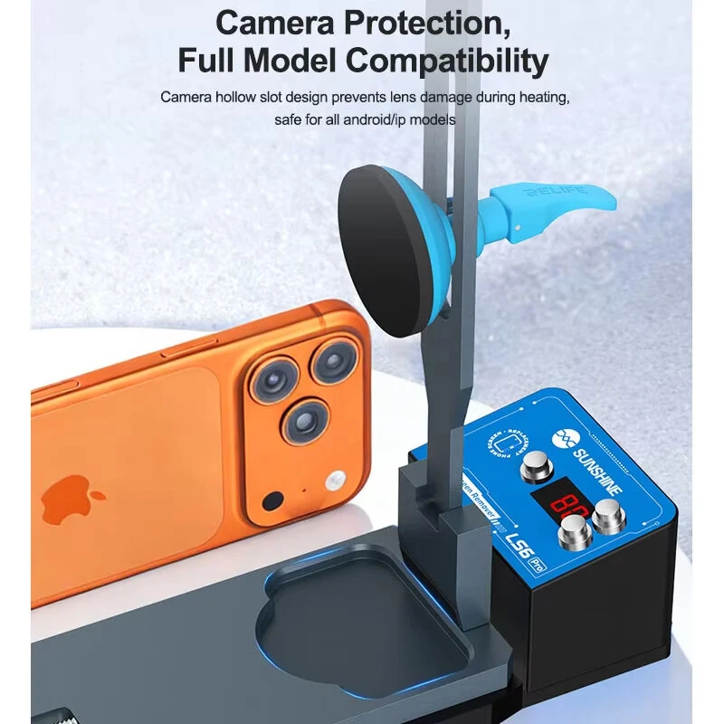 SUNSHINE LS6 Pro Screen Separator 0-80℃ Hot And Cold Dual-Use Heating Plate For All Android/IP Models Supports IP17 Series — view 6