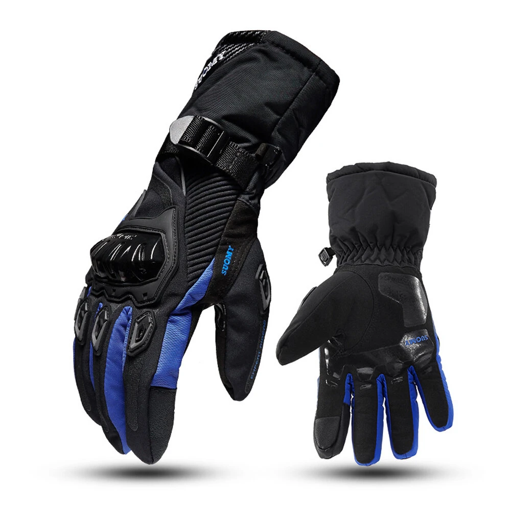 SUOMY Motorcycle Gloves Waterproof Windproof Winter Warm Touch Screen Anti Slip Protective Knuckle Guard Cold Resistant Moto Riding Gloves — view 11