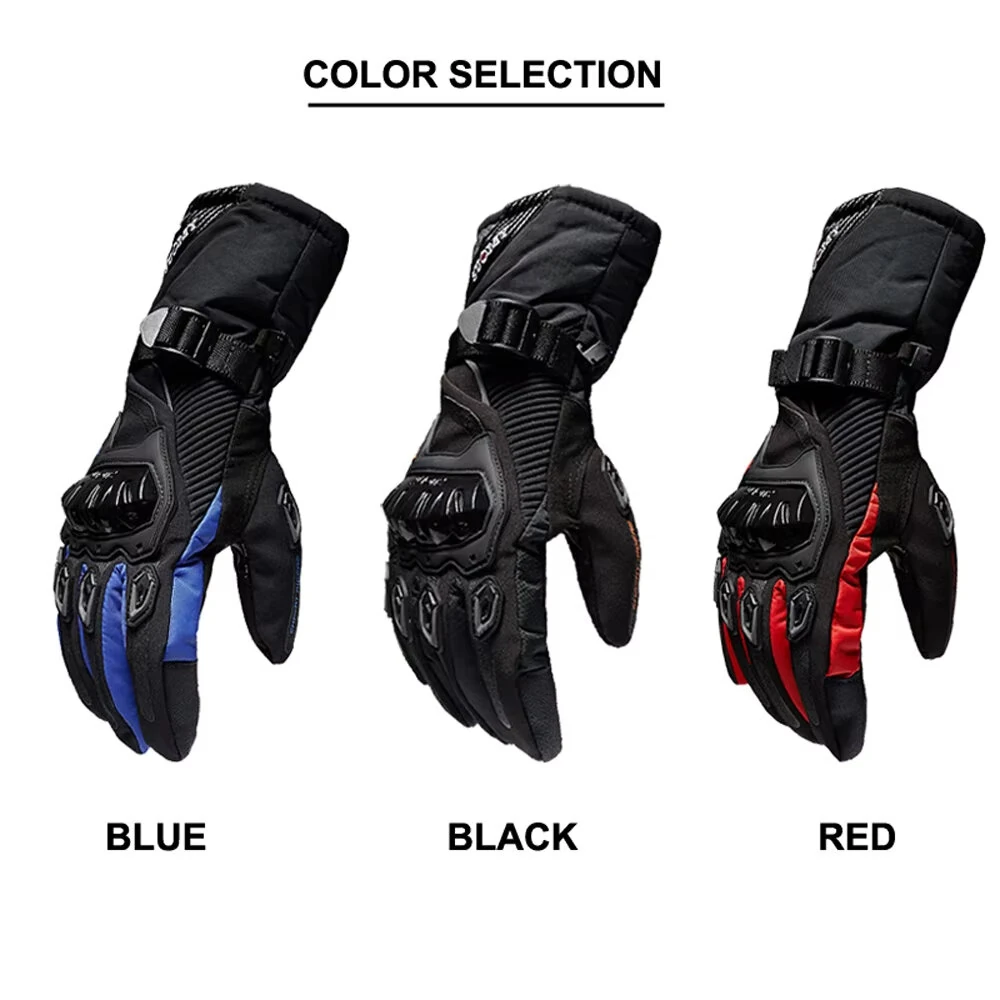 SUOMY Motorcycle Gloves Waterproof Windproof Winter Warm Touch Screen Anti Slip Protective Knuckle Guard Cold Resistant Moto Riding Gloves — view 2