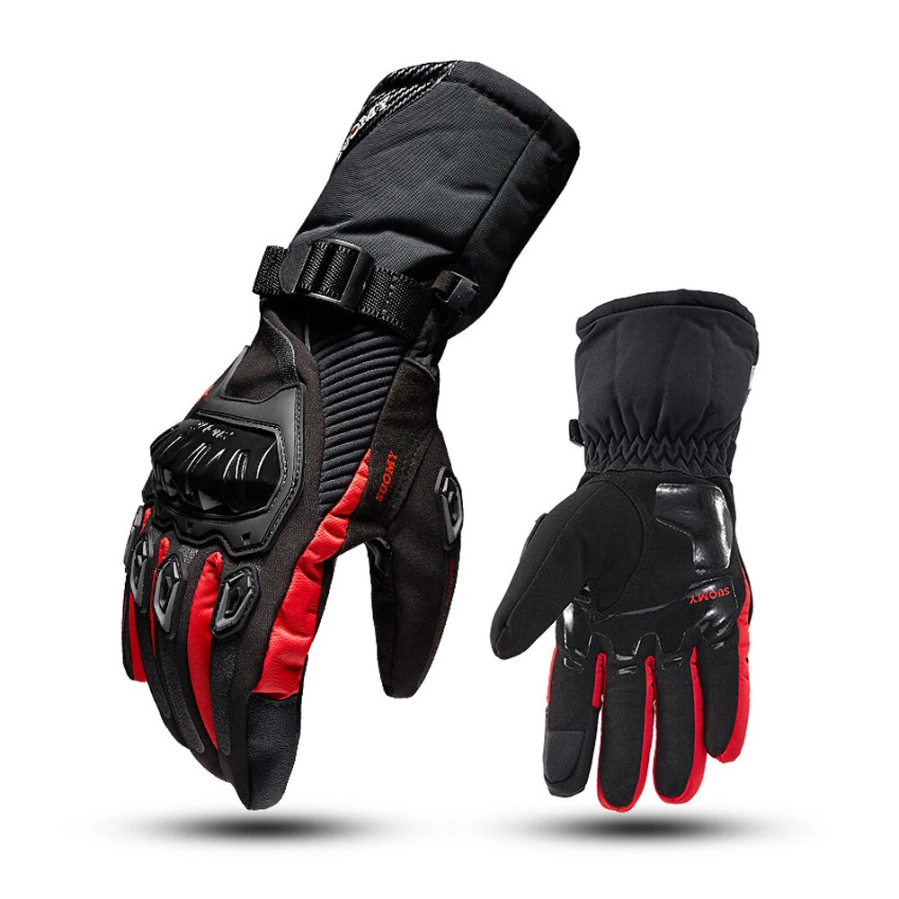 SUOMY Motorcycle Gloves Waterproof Windproof Winter Warm Touch Screen Anti Slip Protective Knuckle Guard Cold Resistant Moto Riding Gloves — view 7